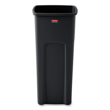 Rubbermaid® Commercial Untouchable Square Waste Receptacle, Plastic, 23 Gal, Black freeshipping - TVN Wholesale